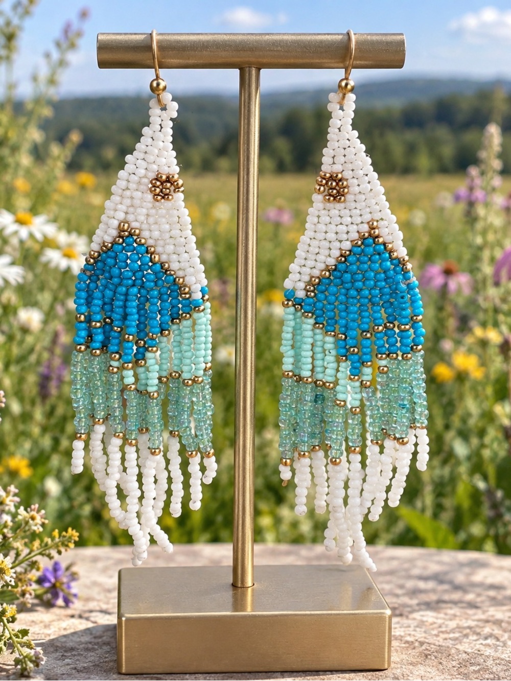 Artisan Handmade beaded earrings